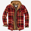 JASPER | Stylowy Płaszcz z Kapturem Jacket Warschau Fashion Czerwony S