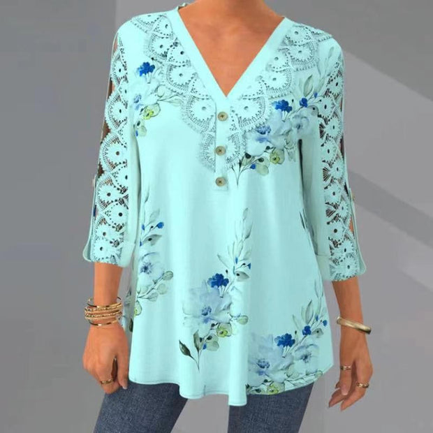 Nele - Kolorowe bluzki wysokiej jakości ArtiModa Blouse Warschau Fashion Turkusowy Xs