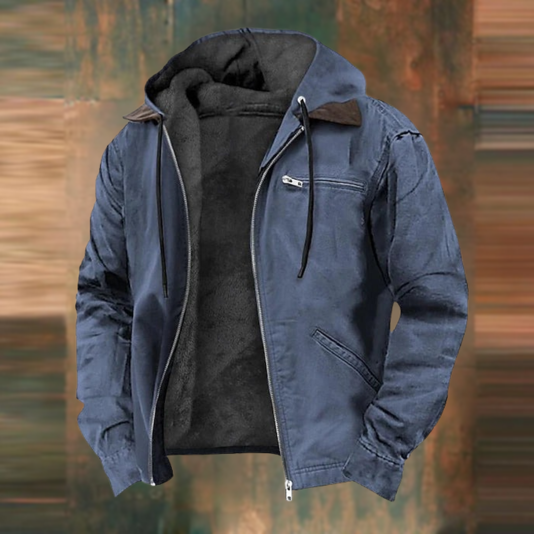 Bennetim | Męska Ciepła Kurtka Bomber na Zimę Men Jackets Warschau Fashion Niebieski 2XS