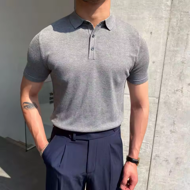 Swobodna Koszulka Polo Warschau Fashion Polo Shirt Warschau Fashion Szary S
