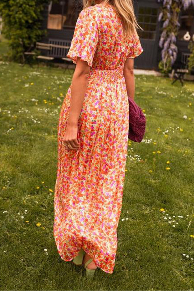 Amalfi | Długa sukienka z dekoltem w serek dla pań Women Dress Warschau Fashion
