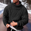 Lotharn | Męski wełniany sweter | Ciepły i komfortowy Men Sweaters Warschau Fashion Czarny S