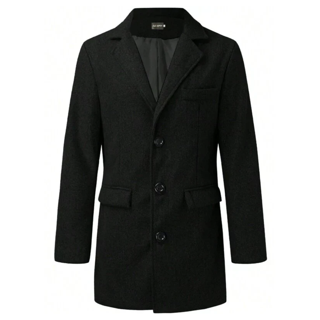 Jorikenit | Męski długi zimowy płaszcz trench Men Coat Warschau Fashion