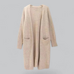 Damski Długi Sweter na Zimę - Ciepły i Stylowy Women Cardigans Warschau Fashion Khaki One Size