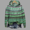 Aafke | Kobiecy Zimowy Hoodie z Kapturem | Ciepły i Komfortowy Women Hoodie Warschau Fashion Zielony 2XS