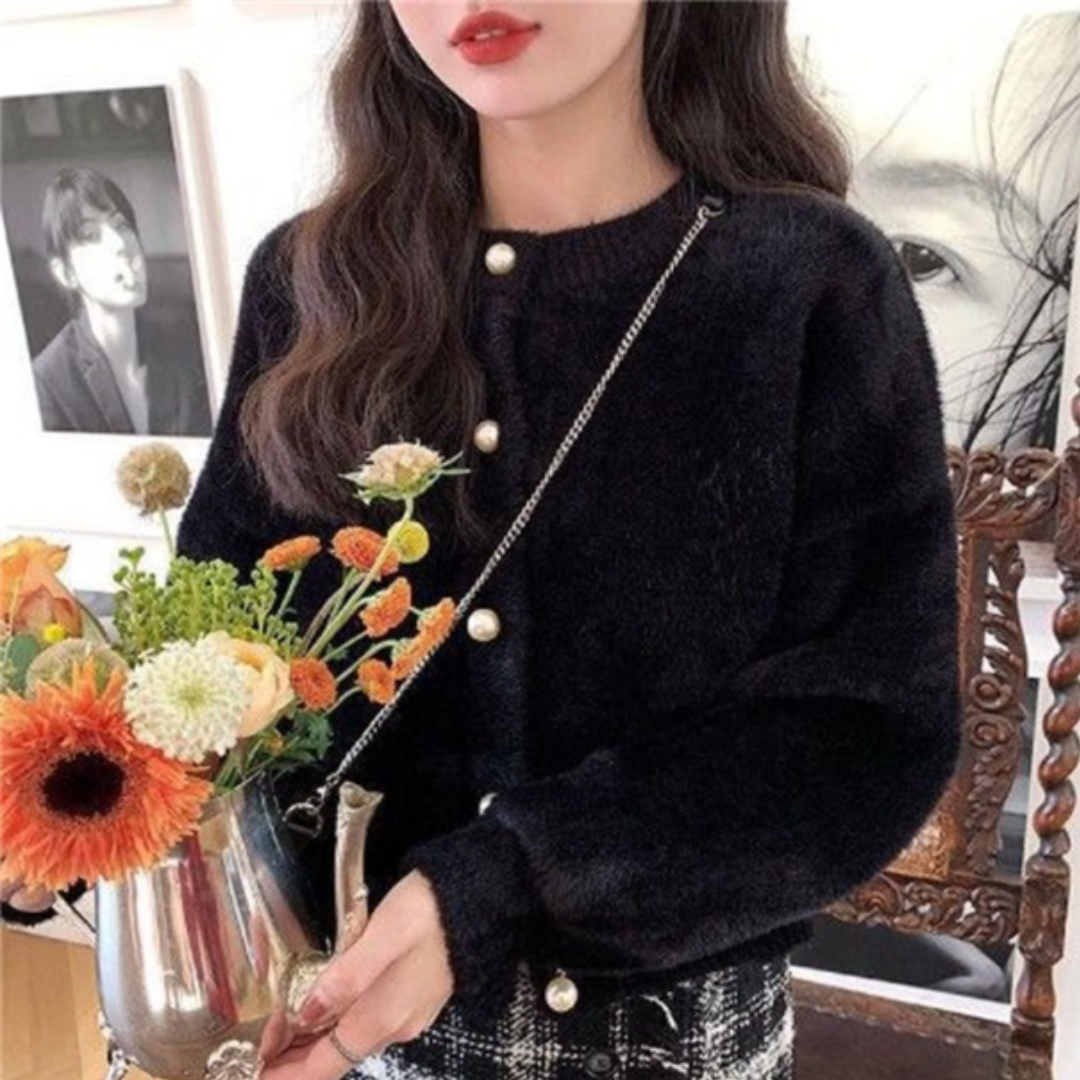 Alyce | Women's Cardigan Femme Cardigans Warschau Fashion Czarny Jeden rozmiar