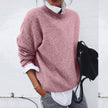 Adelius - Ciepły i przyjemny sweter Sweater Warschau Fashion Jasnoróżowy S