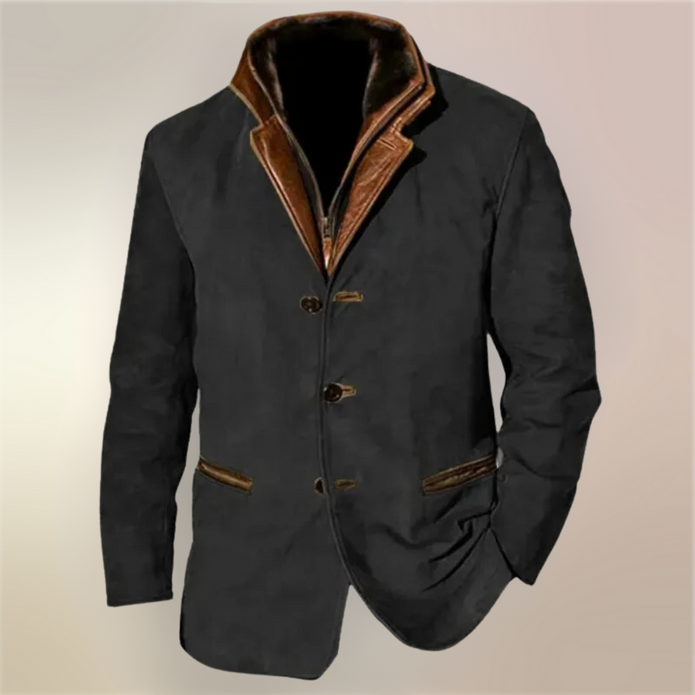 FLORIS | Męska Kurtka w Stylu Retro z Guzikowym Zapięciem Jacket Warschau Fashion
