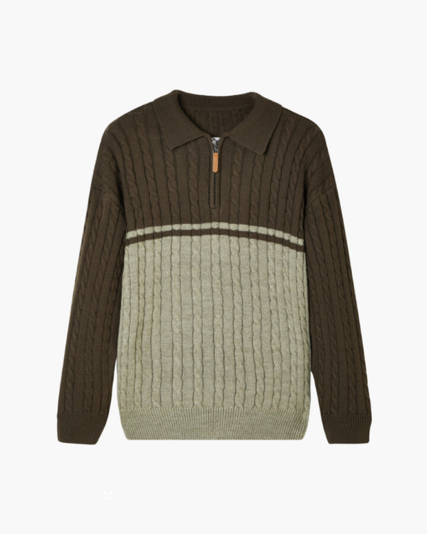Kurtka z premium wełny Knitwear Warschau Fashion Brązowy XS