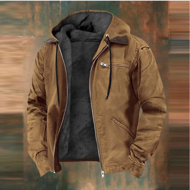 Bennetim | Męska Ciepła Kurtka Bomber na Zimę Men Jackets Warschau Fashion Brązowy 2XS