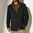 FLORIS | Męska Kurtka w Stylu Retro z Guzikowym Zapięciem Jacket Warschau Fashion Czarny S
