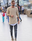 Declan | Elegancki długi sweter męski Men Sweaters Warschau Fashion