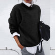 Adelius - Ciepły i przyjemny sweter Sweater Warschau Fashion Czarny S