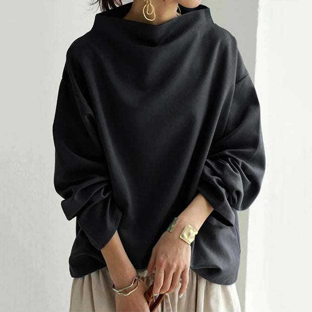 Adria | Czarny damski sweter z długim rękawem Women Sweaters Warschau Fashion