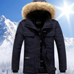 Berndia | Męska Elegancka Zimowa Parka | Ciepła i Stylowa Men Jackets Warschau Fashion Granatowy S