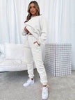 Komfortowy Zestaw Biegowy dla Kobiet Comfort Dames Jogging Set Ensemble Warschau Fashion Biały S
