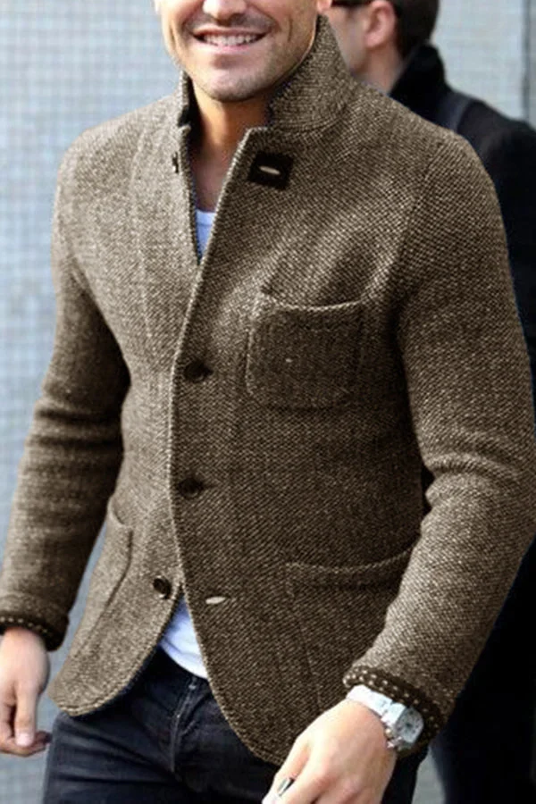Wolfhart | Nowoczesny Męski Płaszcz Puchowy z Bawełny Men Coat Warschau Fashion Khaki XS