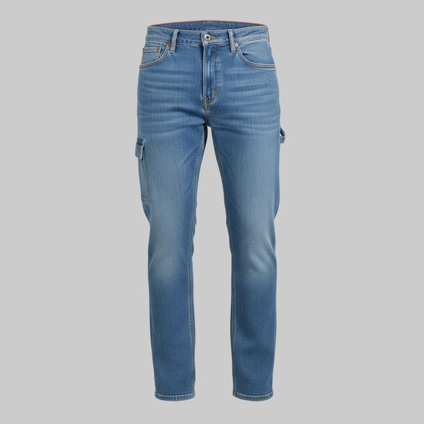 Męskie dżinsy z funkcjonalnymi kieszeniami