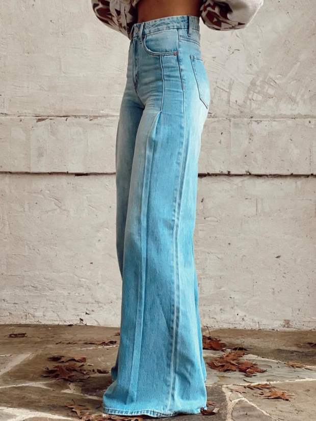 Genebra - Klasyczne Szerokie Spodnie Pants Warschau Fashion