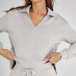 Eline | Luksusowy Zestaw Odzieży Domowej z Przytulnymi Spodniami i Dekoltem w Serek Loungewear Set Warschau Fashion