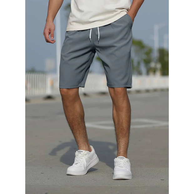 Stylowe męskie szorty z troczkiem | Niska talia Men Shorts Warschau Fashion Ciemnoszary S