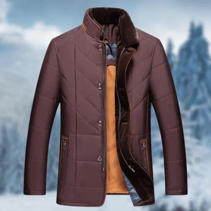 Ewaldin | Męska Kurtka Zimowa | Ciepła i Stylowa Men Jackets Warschau Fashion Czerwony S