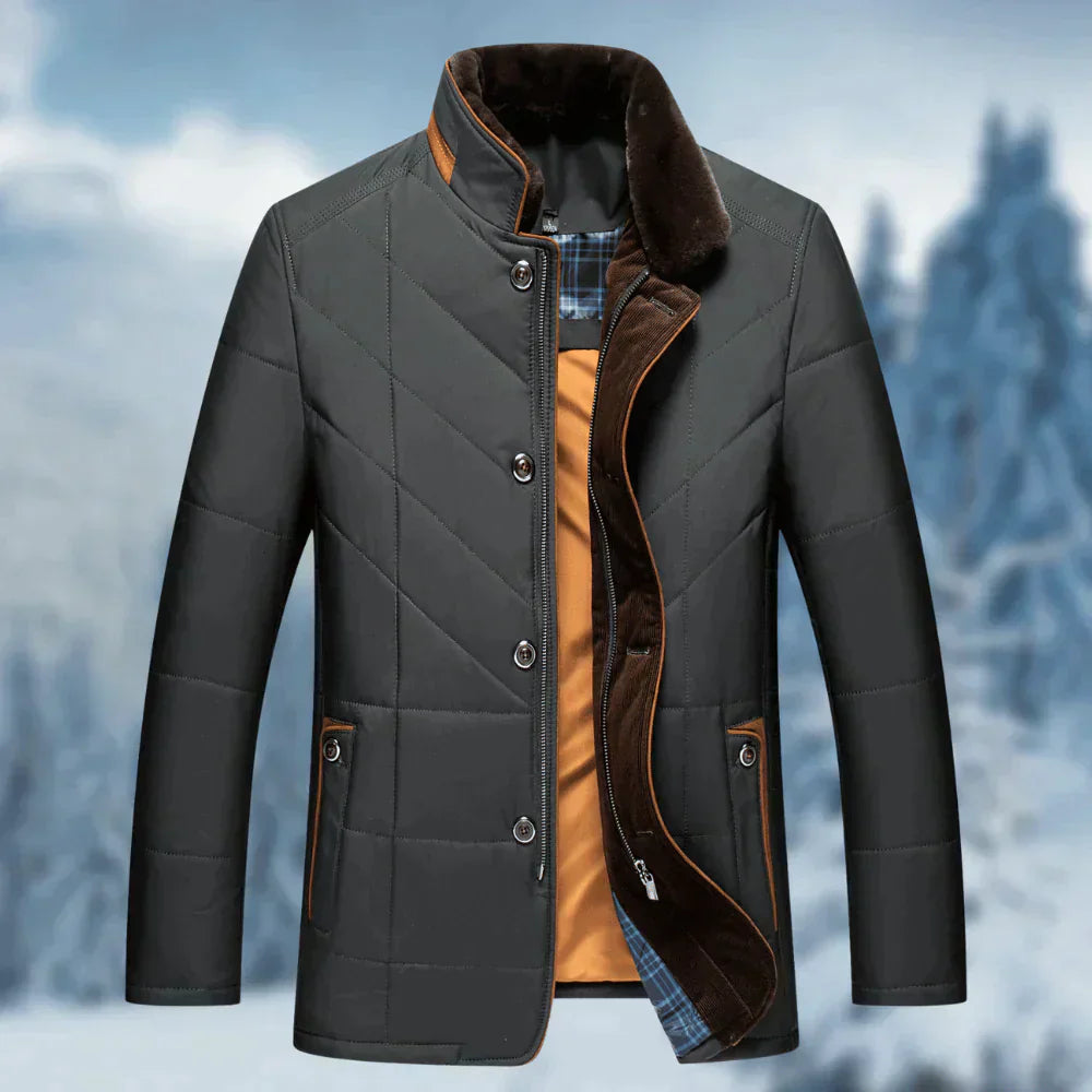 Ewaldin | Męska Kurtka Zimowa | Ciepła i Stylowa Men Jackets Warschau Fashion Czarny S