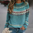 Ebba - Elegancki Zimowy Sweter Sweater Warschau Fashion Niebieski S