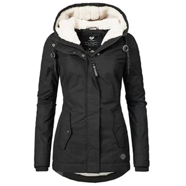 ARMINA - Zimowa Kurtka Damska Women Winter Jacket Warschau Fashion Czarny S