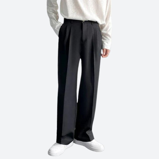 Męskie Spodnie Formalne | Klasyczny Krój Men Pants Warschau Fashion Czarny 28