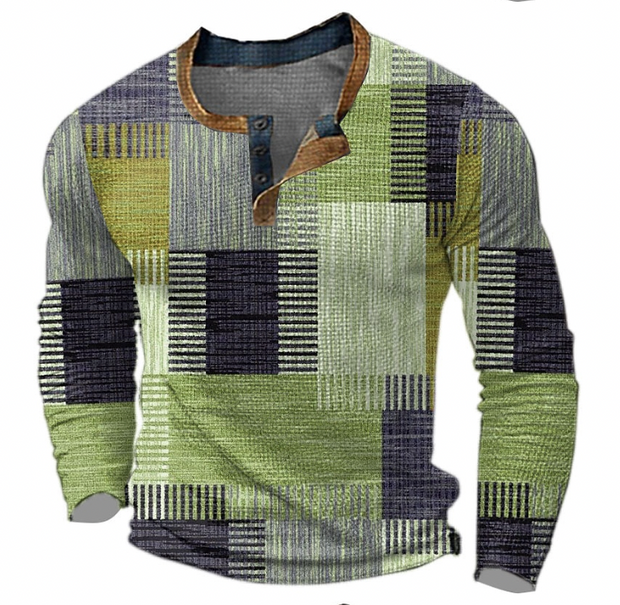 Hamish | Stylowy sweter w waflowym wzorze Men Sweaters Warschau Fashion Zielony S