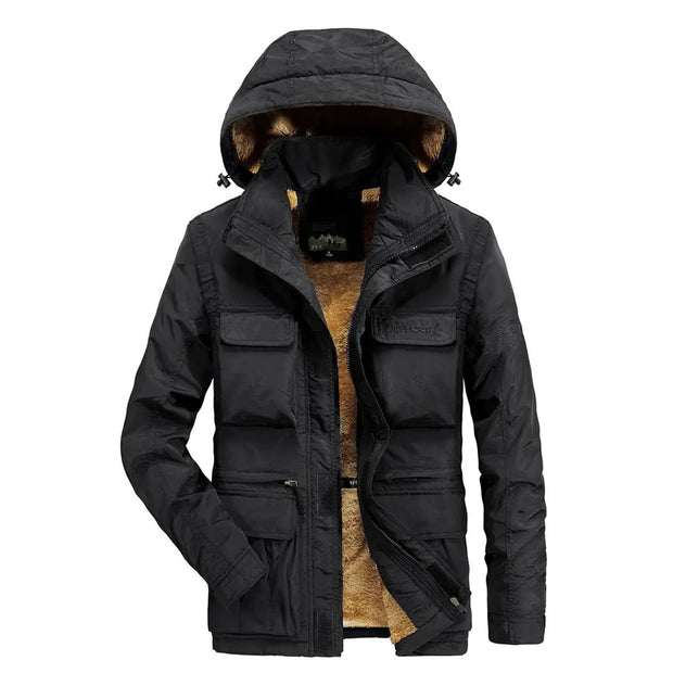 FRANCIS - Męska zimowa kurtka z odpinanym kapturem Unisex Jacket Parka Winter Warschau Fashion