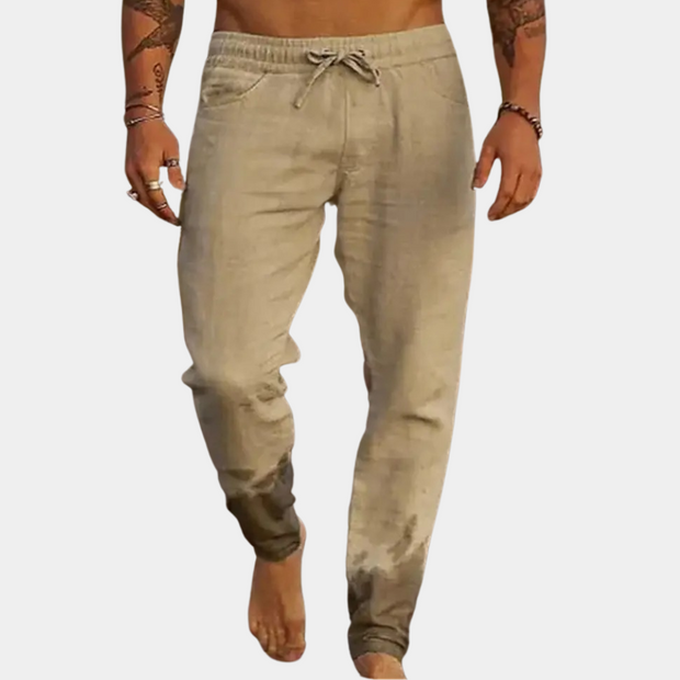 Maiko - Męskie Luźne Spodnie na Lato Men Pants Joggers All-year Warschau Fashion Khaki S