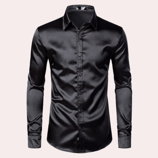 Hugo | Elegancka koszula męska z długim rękawem Heren Overhemden | modern Warschau Fashion Czarny M