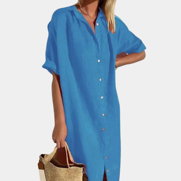Nienke - Letnia sukienka koszulowa dla kobiet w stylu casual