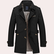 Elegancki Letni Płaszcz Trench dla Mężczyzn Fashion Men Trenchcoat Fall Warschau Fashion Czarny S