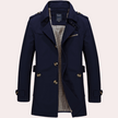 Elegancki Letni Płaszcz Trench dla Mężczyzn Fashion Men Trenchcoat Fall Warschau Fashion Ciemnoniebieski S