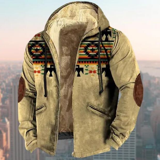 Claus - Męska Letnia Kurtka z Kapturem Fashion Men Jacket Bomber Fall Warschau Fashion Morelowy S