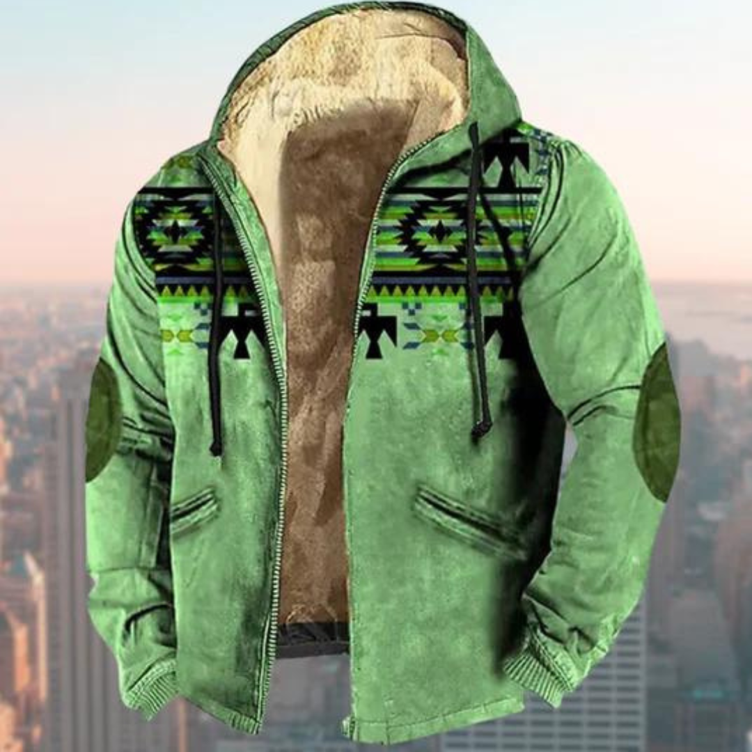 Claus - Męska Letnia Kurtka z Kapturem Fashion Men Jacket Bomber Fall Warschau Fashion Zielony S