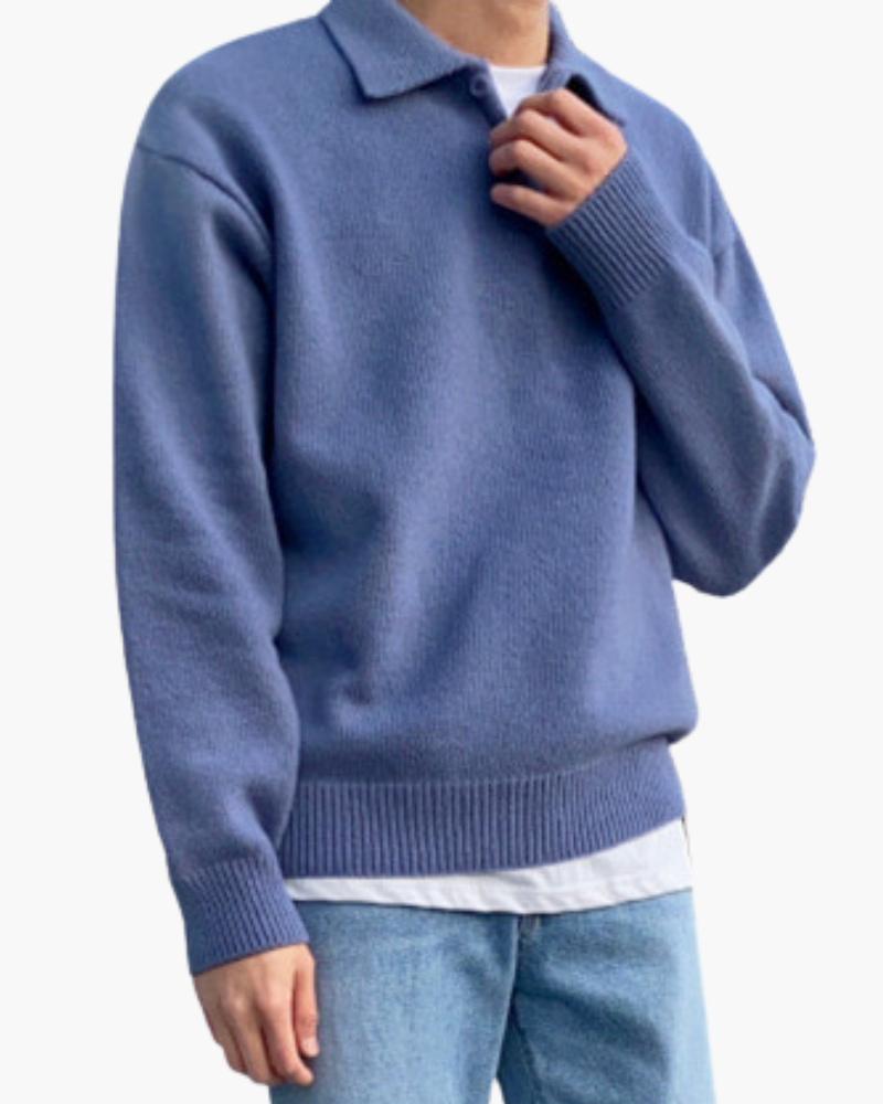 Sweter Wełniany z Półzamkiem
