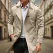 Cayseon | Męski Dwurzędowy Trench Coat Men Coat Warschau Fashion Beżowy M