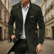 Cayseon | Męski Dwurzędowy Trench Coat Men Coat Warschau Fashion Zielony M