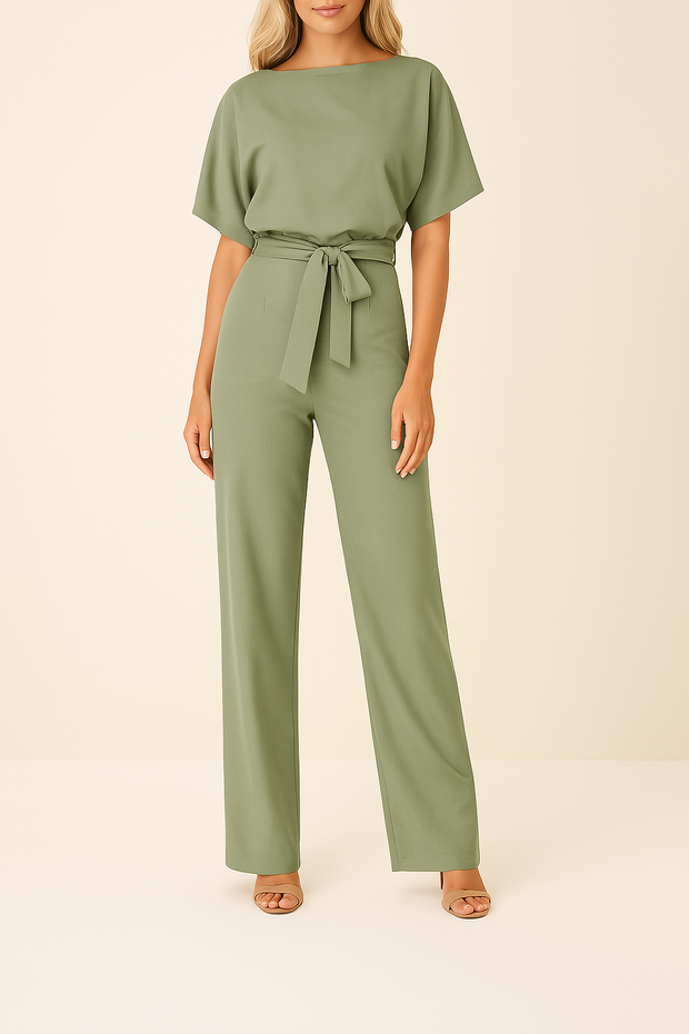 Sophia - damski kombinezon wiosenny - elegancki i stylowy Jumpsuits Warschau Fashion Zielony Xs