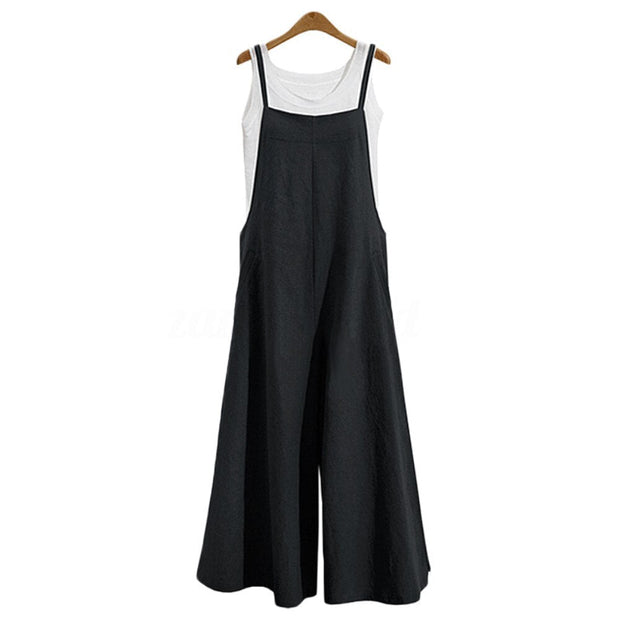 Letnia sukienka na ramiączkach dla kobiet Women Jumpsuit Warschau Fashion Czarny S