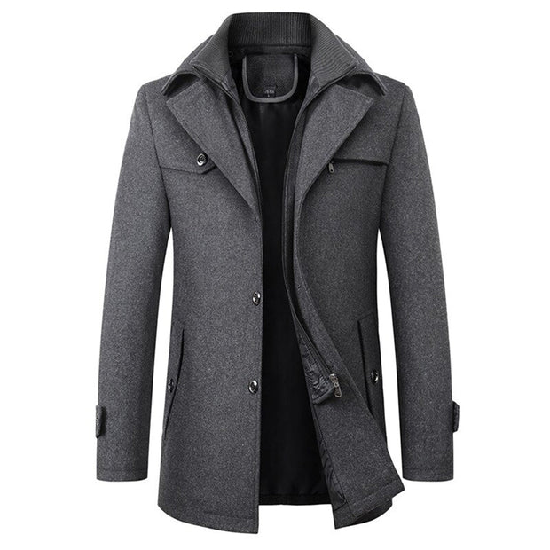 DARIO - Zimowa kurtka męska Men Winter Jacket Warschau Fashion Ciemnoszary M