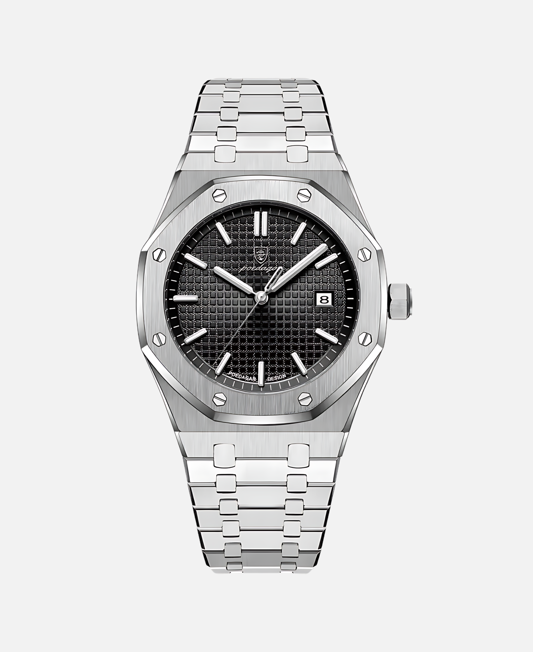 Elegancki męski zegarek 41mm z stalową kopertą