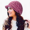Halinka | Damska dzianinowa zimowa Czapki zimowe Warschau Fashion Fioletowy