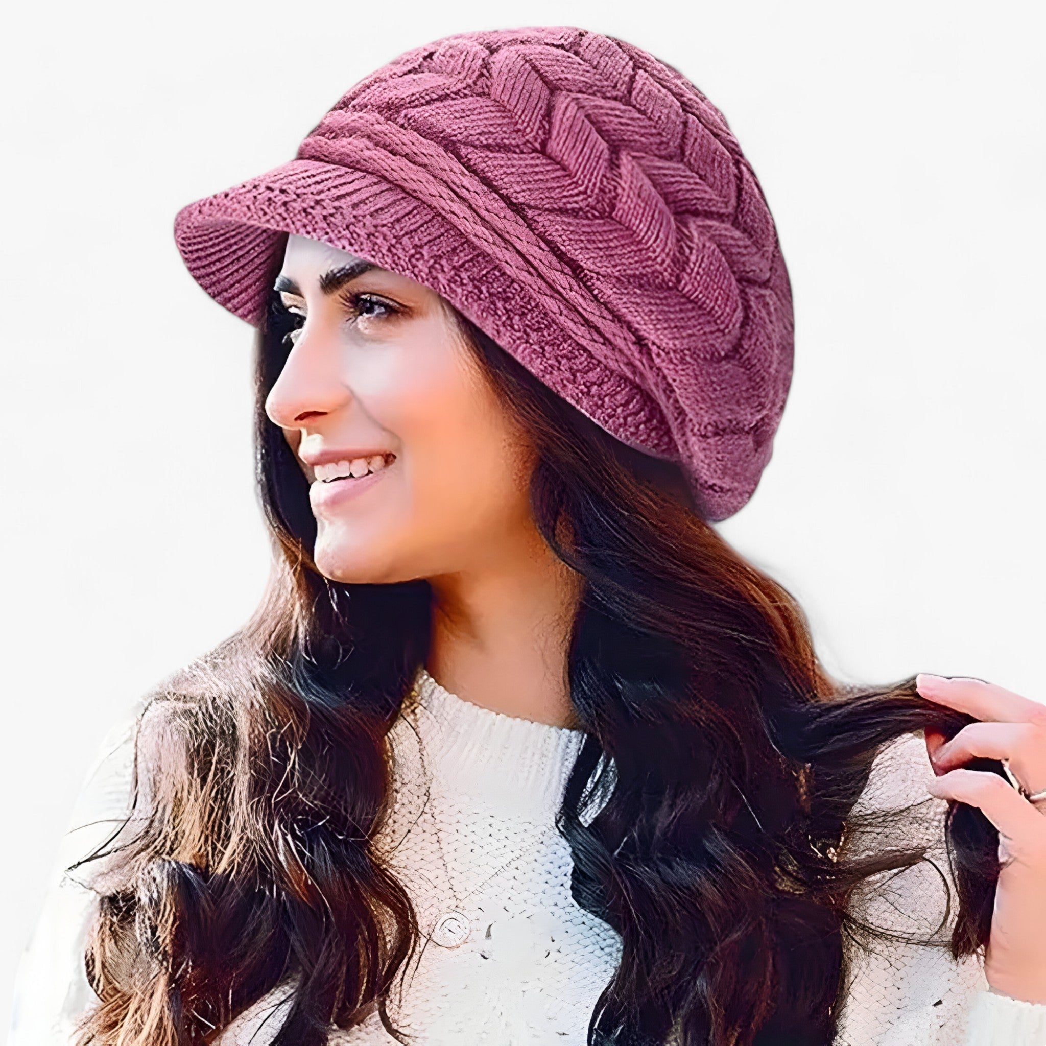 Halinka | Damska dzianinowa zimowa Czapki zimowe Warschau Fashion Fioletowy