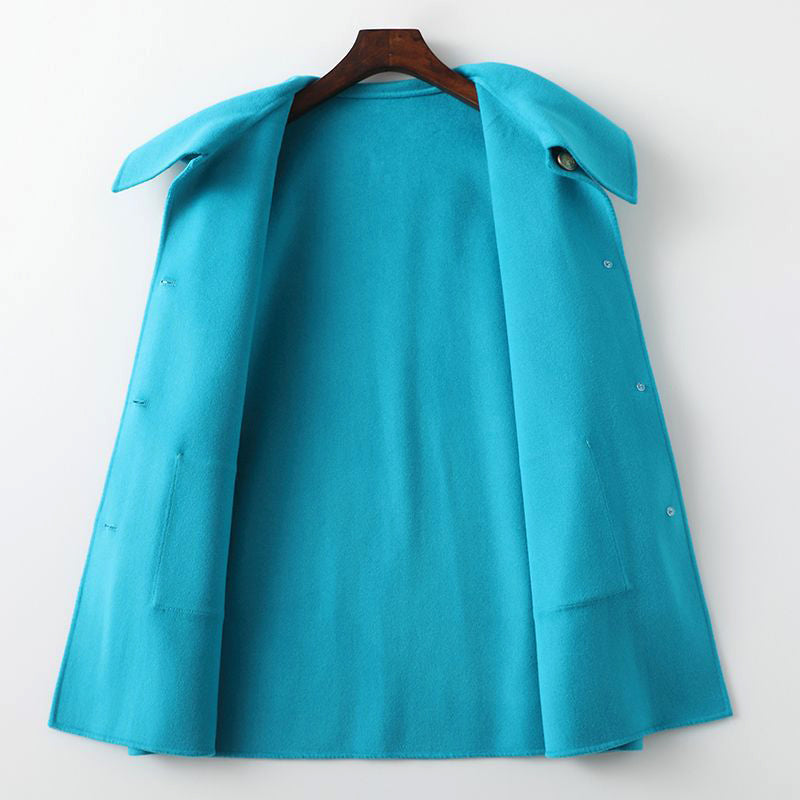 Damski Dwustronny Płaszcz Wełniany 2