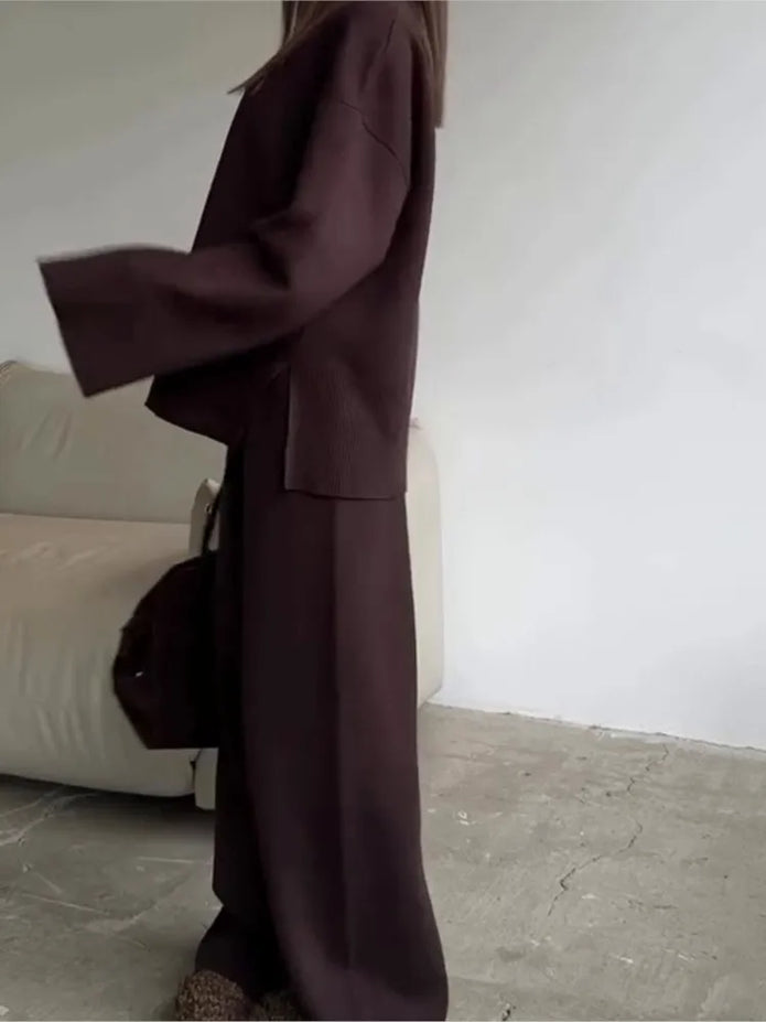 Alicja | Damski Dzianinowy Zestaw Dwuczęściowy Odzież damska Warschau Fashion